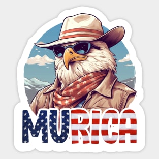 MURICA - Bald eagle number three Sticker